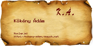 Kökény Ádám névjegykártya